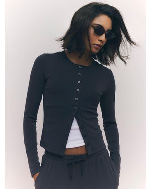 River Island Soft Touch Long Sleeve Cardigan - Blue