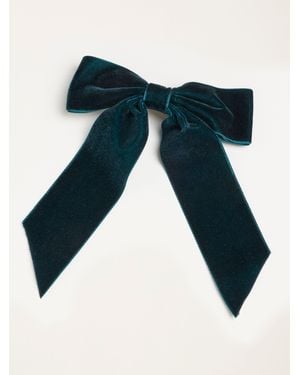 FatFace Fatface Velvet Hair Bow - Blue