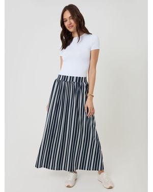 Threadbare Jersey A-Line Maxi Skirt - White