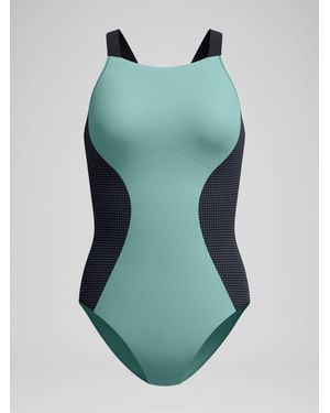 Speedo Sculpture High Neck Contour One Piece - Green