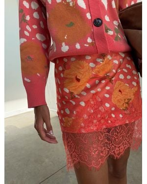 Never Fully Dressed Fawn Poppy Mini Maeva Skirt - Red