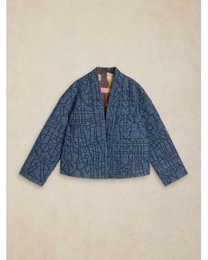 White Stuff Elodie Reversible Jacket - Blue