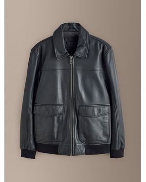 Next Signature Leather Patch Pocket Jacket - Black
