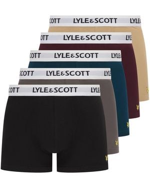 Lyle & Scott Miller Underwear Boxer Trunks 5 Pack - Black