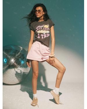 River Island Elasticated Denim Shorts - Green