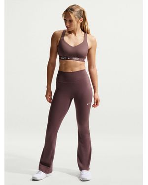 Nike Tattoo One High-Waisted Flared Leggings - Brown