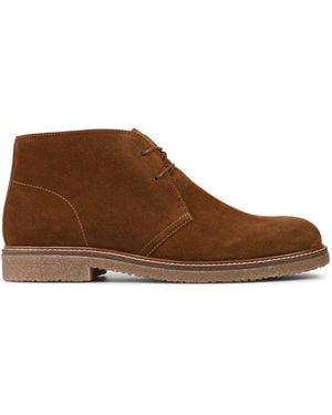 Jones Bootmaker Tan Suede Dempsey Suede Leather Chukka Boots - Brown
