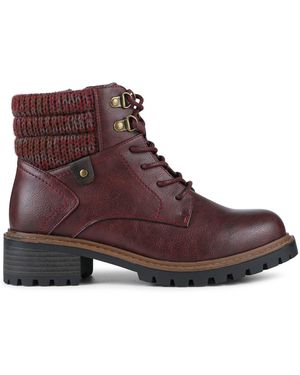 Pavers Wide Fit Grippy Ankle Boots - Purple