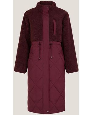 Monsoon Marlo Borg Quilted Coat - Red