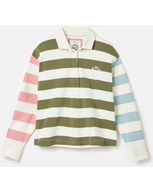 Joules Lara Boxy Fit Rugby-Shirt - Grün