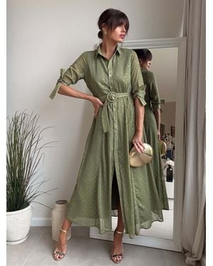 Style Cheat Daphne Shirt Dress - Green
