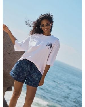 Next Pull-On Utility Denim Shorts - Blue