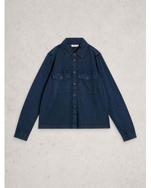 White Stuff Una Pocket Utility Shirt - Blau