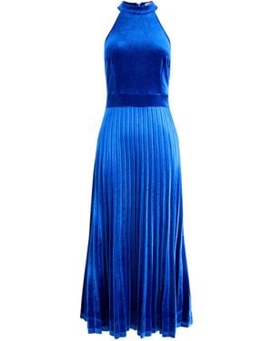 Joe Browns Petite Halter Neck Velour Maxi Dress - Blue