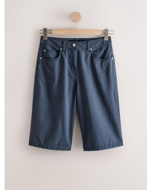 Next Bermuda Cotton Chino Shorts - Blue