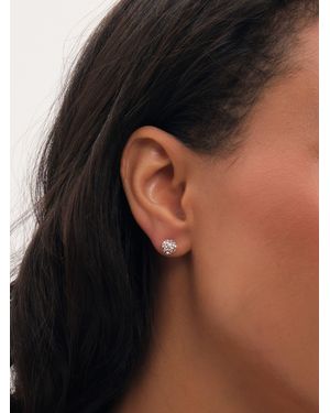 Jon Richard Tone Plated And Pave Ball Stud Earrings - Black