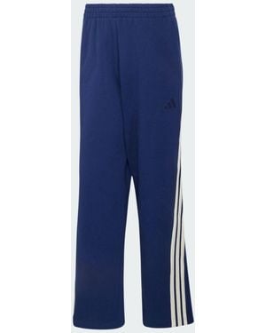 adidas 3-Stripes Wide Sweatpants - Blue