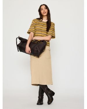 Anthropologie Boxy Stripe T-Shirt - Natural