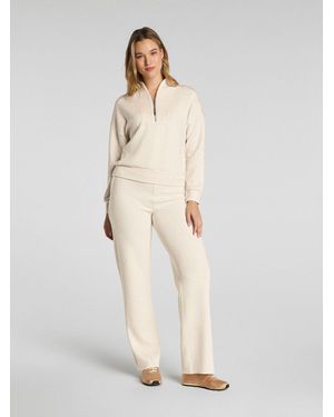 Spanx Airessentials Half Zip Sweatshirt - Natural