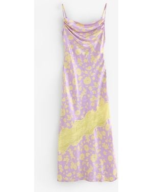 OMNES Amber Floral Strappy Lace Dress - Pink