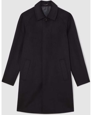 Reiss Atelier Chenin Atelier 100% Cashmere Raglan Overcoat - Blue