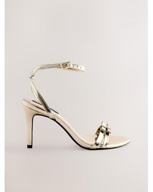 Next Tabitha Simmons X Midnight Siren Bow Detail Heeled Sandals - Natural