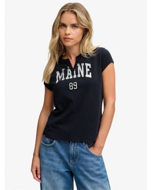 Superdry Notch Neck Graphic T-Shirt - Blue