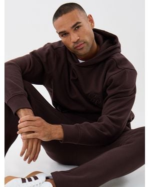 Threadbare Heavyweight Relaxed Fit Cotton Rich Overhead Hoodie - Black