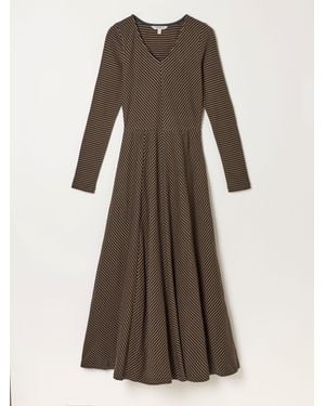 FatFace Fatface Polly Stripe Midaxi Jersey Dress - Natural