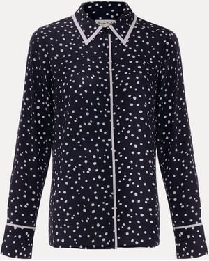 Phase Eight Rita Spot Shirt - Blue