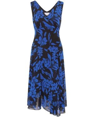 Gina Bacconi Janey Floral Midi Dress - Blue