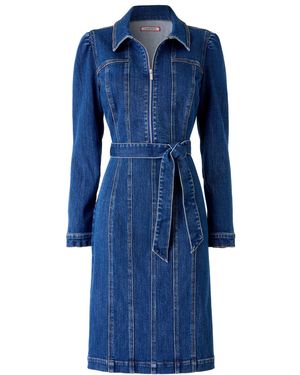 Joe Browns Scarlett Zip Front Denim Dress - Blau