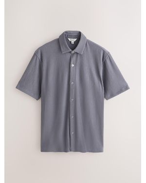 Next Textured Jersey Short Sleeve Shirt - Gray