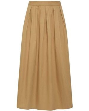 PixieGirl Petite Poplin Full Maxi Skirt - Natural