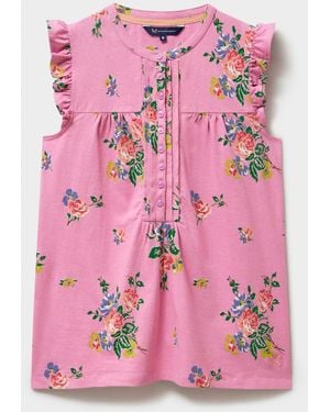 Crew Lydia Printed Top - Pink