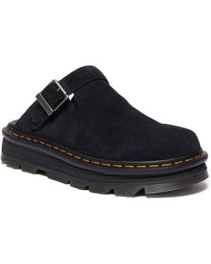 Dr. Martens Zebzag Suede Mule Shoes - Black