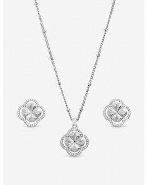 Inicio Diamond Cut Clover Set - White
