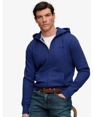 Superdry Essential Sdco Logo Zip Hoodie - Blue