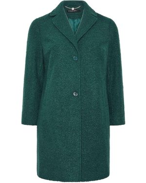 Evans Faux Shearling Collared Jacket - Green