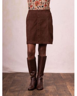 Lakeland Leather A-Line Mini Skirt - Brown
