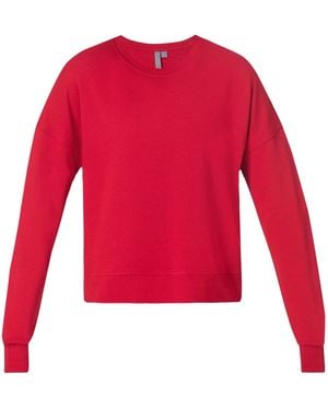 Sweaty Betty After Class Crop Sweatshirt - Red
