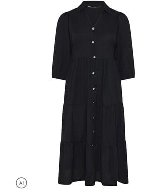 Evans Tiered Maxi Dress - Schwarz
