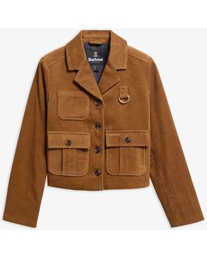 Barbour Tan Emmy Casual Cord Jacket - Brown