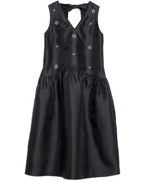 Albaray Crystal Tie Back Dress - Black