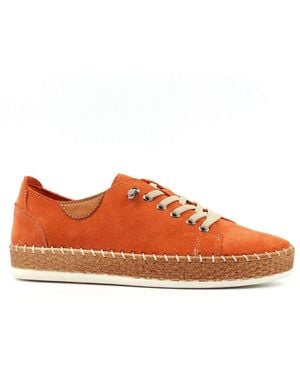 Lunar Maddison Plimsoll Shoes - Orange
