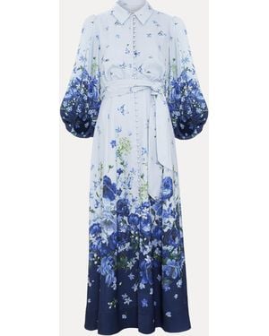 Phase Eight Petite Noella Shirt Dress - Blue