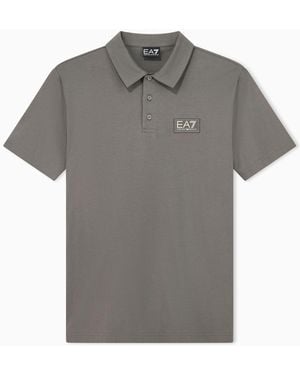 EA7 Regular-Fit Logo Polo Shirt - Gray