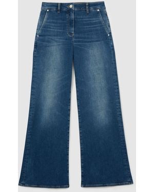 Reiss Addie Wide-Leg Jeans - Blue