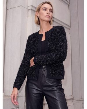 Roman Fluffy Shimmer Cardigan - Blue