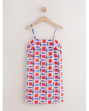 Next Strappy Foldover Mini Summer Dress - Red